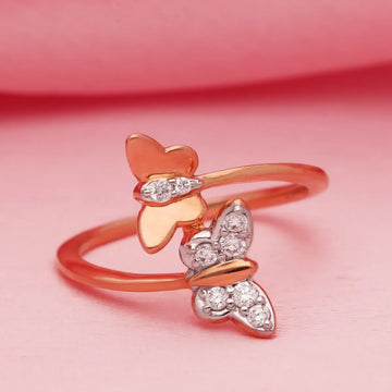 Elegant Diamond Butterfly Ring